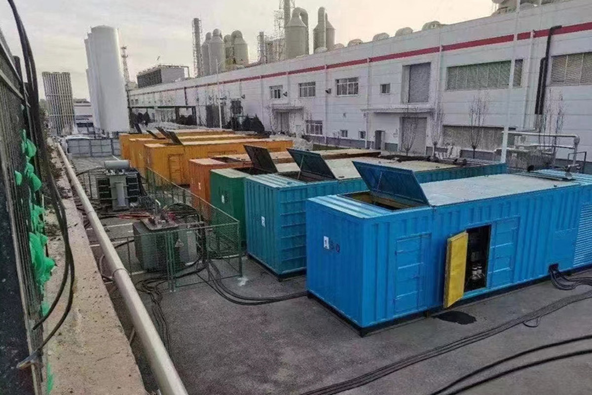 辉南发电机租赁施工现场